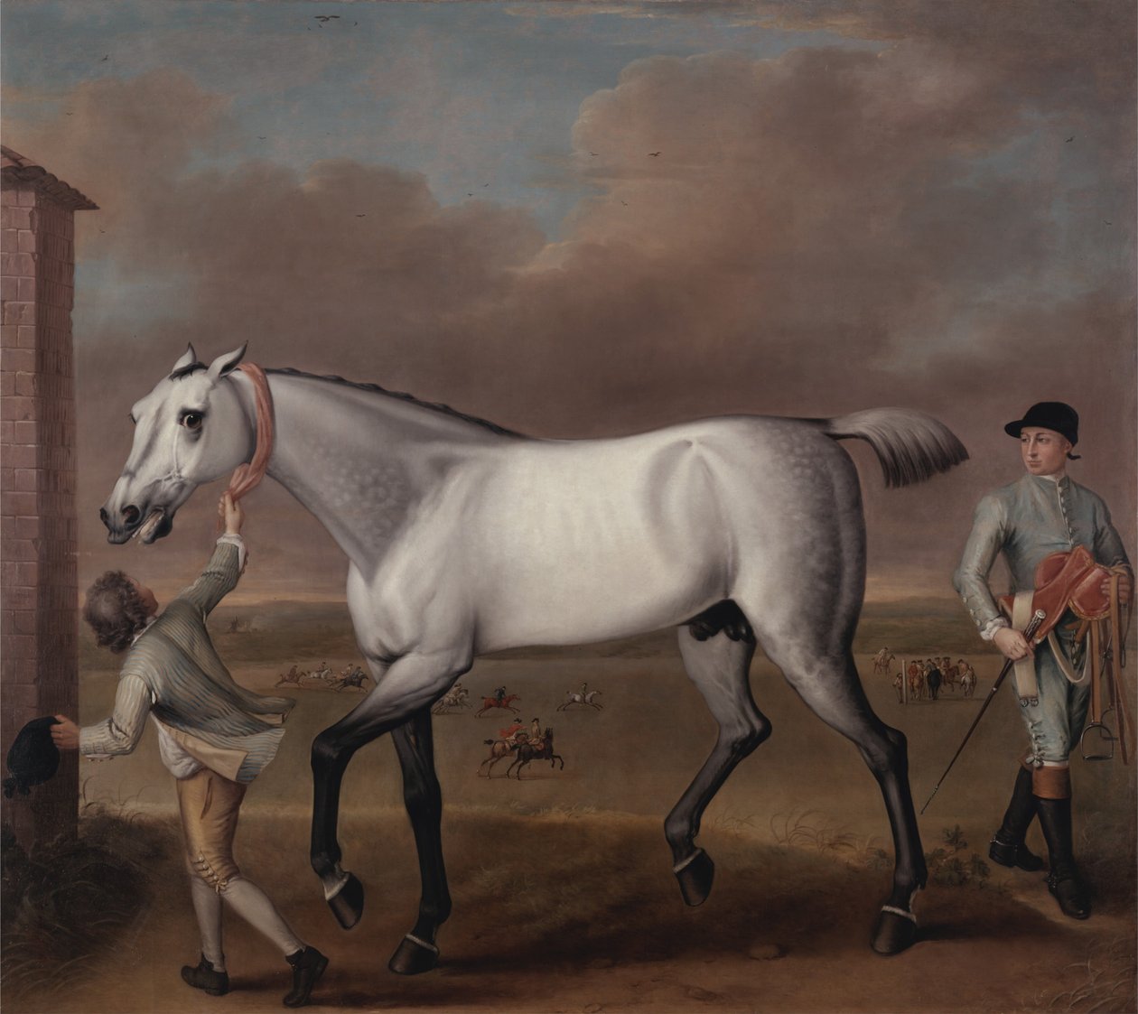 Książę Hamiltons Gray Racehorse, Victorious, w Newmarket autorstwa John Wootton