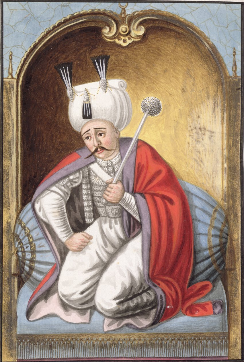 Selim I (1466-1520) zwany „Yavuz”, ponury, sułtan 1512-20, z „Seria portretów cesarzy Turcji”, 1808 autorstwa John Young