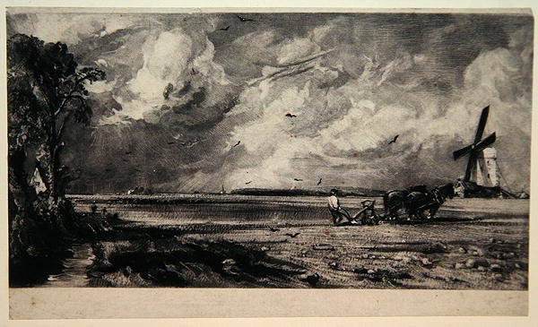 Wiosna, grawerowane przez Davida Lucasa (1802-81), ok.1829 (mezzotinta i czarny tusz na papierze) autorstwa John (after) Constable