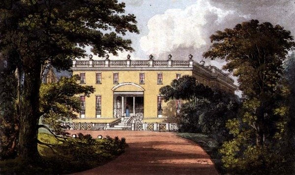 Nutwell Court, z „Repozytorium Sztuki” Ackermanna autorstwa John (after) Gendall
