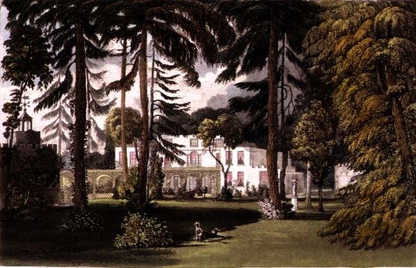 Pelling Place, Garden Front, z „Repozytorium Sztuki” Ackermanna autorstwa John (after) Gendall