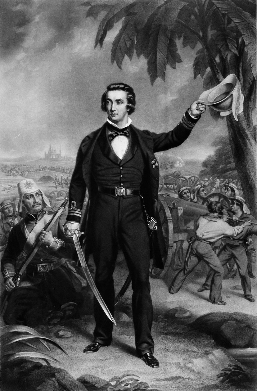 Kapitan Sir William Peel RN, VC, KCB, 21 września 1857 (mezzotinta) autorstwa John (after) Lucas