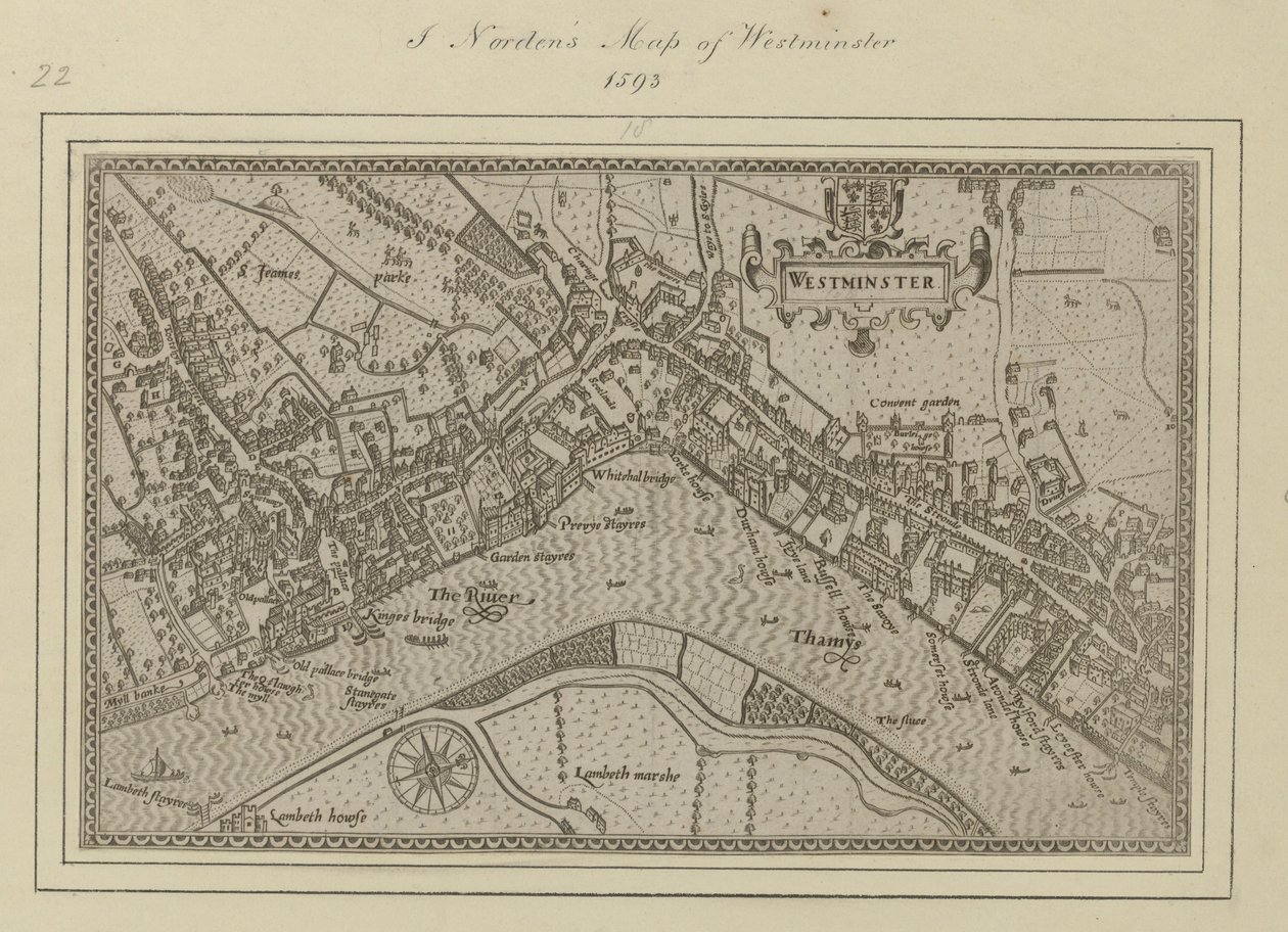 Plan Westminsteru autorstwa John (after) Norden