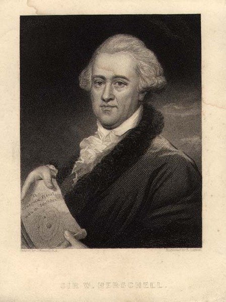 Portret Sir Williama Herschela (1738-1822), rytowany przez Edwarda Scrivena (1775-1841) (lito) autorstwa John (after) Russell