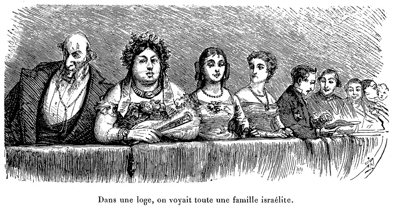 Izraelska rodzina w loży teatralnej w Rosji autorstwa Walter Charles Mills