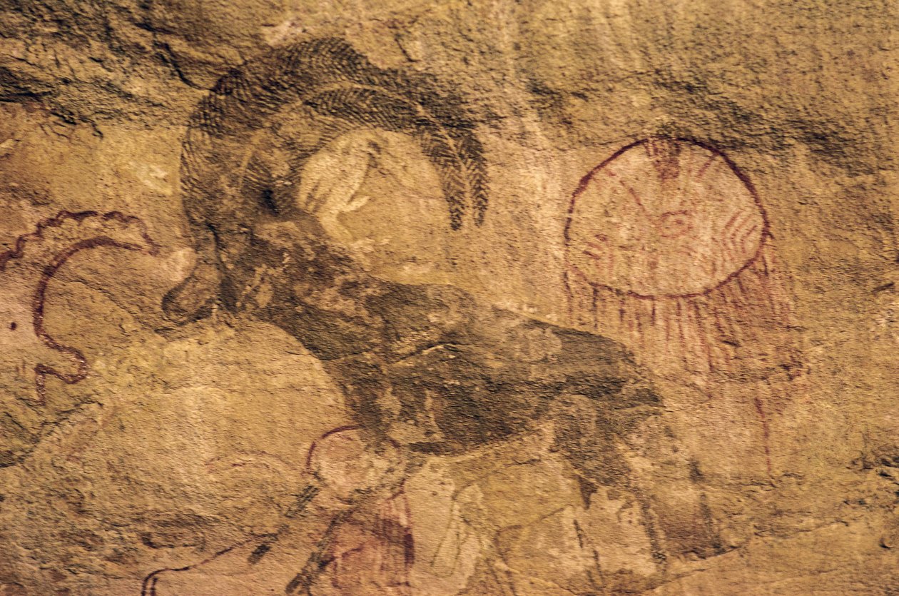 Muflon, malowidło jaskiniowe, Tassili n