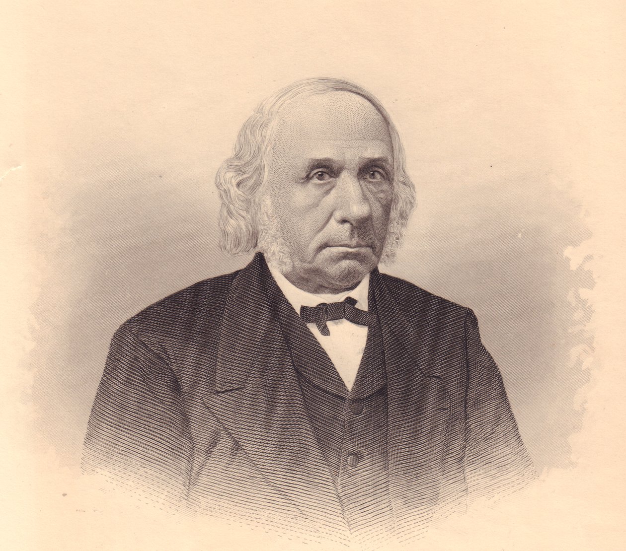 Portret amerykańskiego przemysłowca i pastora metodystów Thomasa T Taskera (1799-1892), grawerowany przez FE Jonesa z damskiego repozytorium, Stany Zjednoczone, około 1870 autorstwa Walter Charles Mills