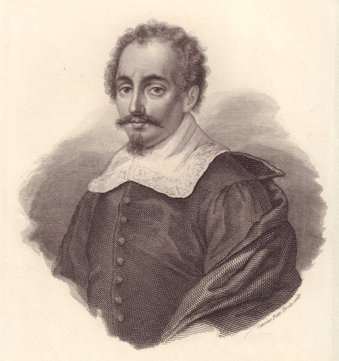 Portret włoskiego geografa Jacopo Cantelli (1643-1695), miedzioryt autorstwa Cateriny Piotti-Pirola autorstwa Walter Charles Mills