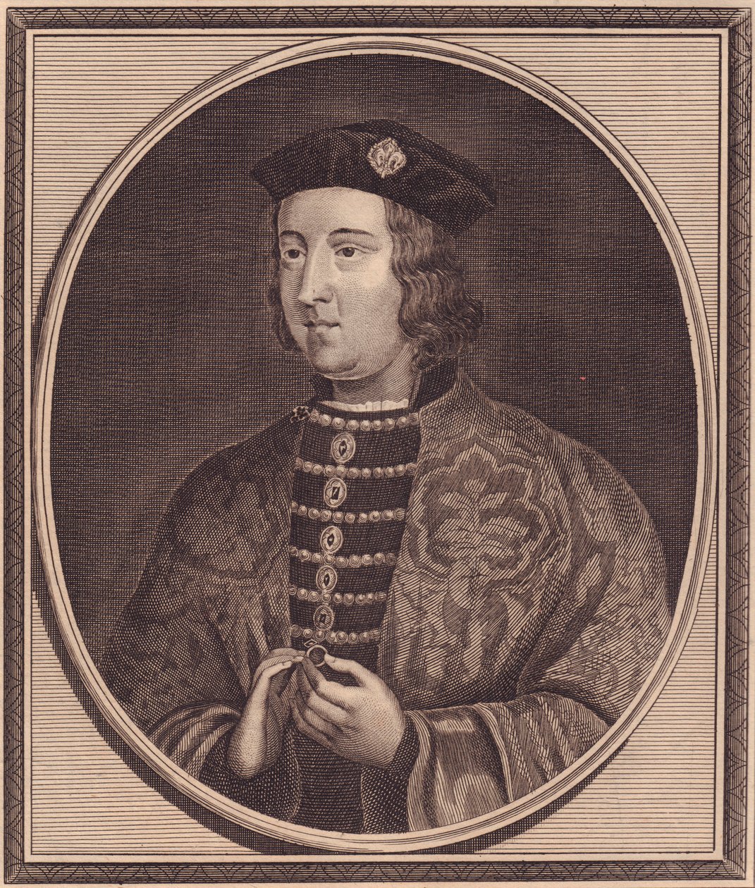 Portret króla Anglii Edwarda IV (1442-1483), miedzioryt autorstwa Johna Goldara (1729-1795) autorstwa Walter Charles Mills
