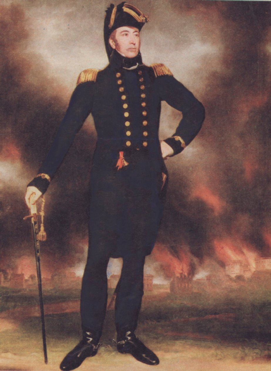 Sir George Cockburn (1772-1853) (litografia kolorowa) autorstwa Walter Charles Mills