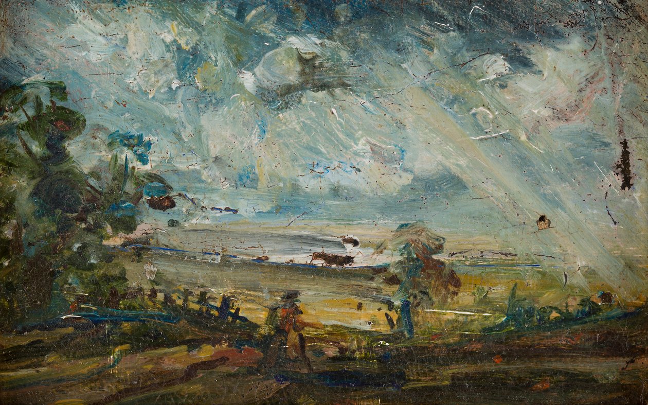 Plenerowy szkic zatoki (olej na płótnie) autorstwa John (manner of) Constable