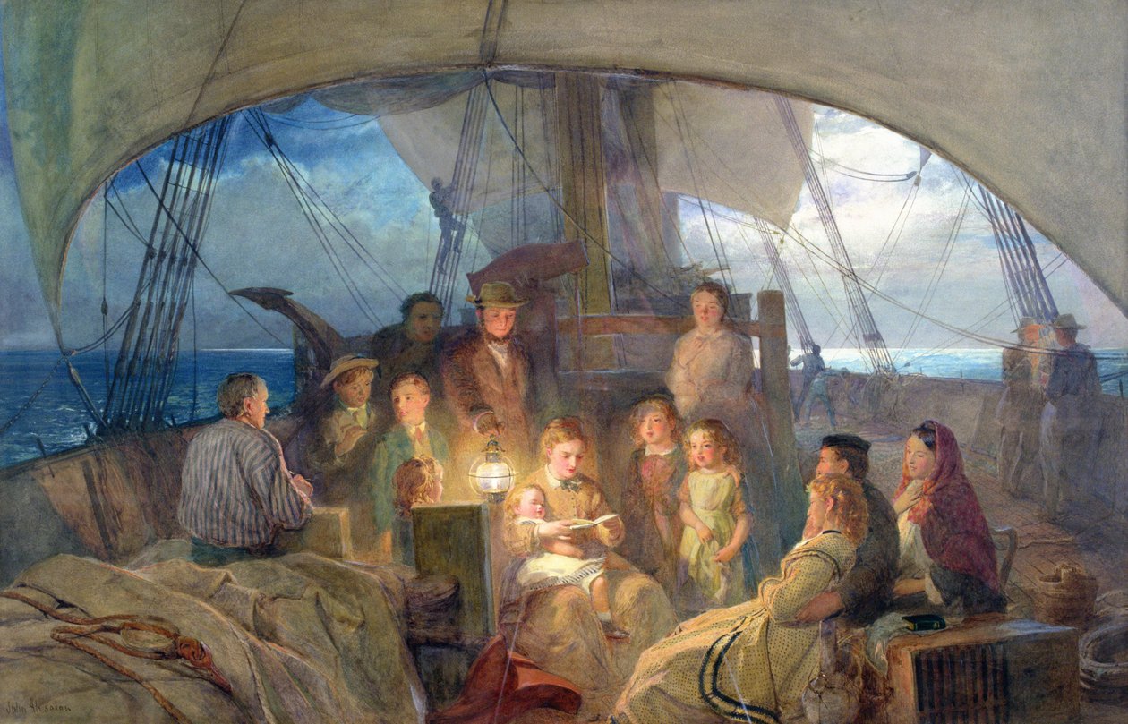Jesteśmy na oceanie, płynąc do naszego domu poza głębinami... autorstwa John Absolon