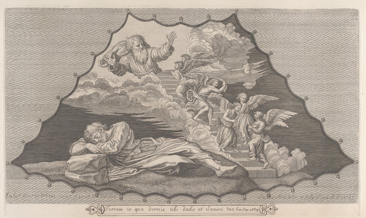 Jakub i niebiańska drabina autorstwa John Alexander