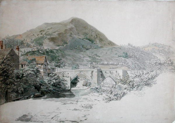 Most, Llangollen (akwarela na papierze) autorstwa John Alexander Gresse