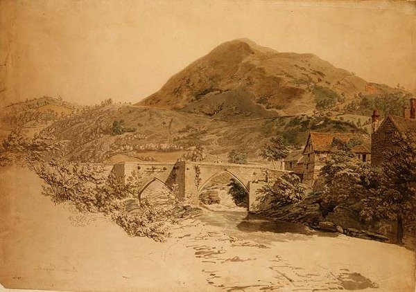 Most w Llangollen autorstwa John Alexander Gresse