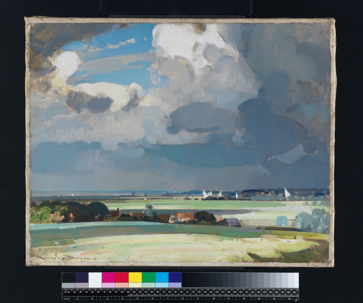 Wyścig jachtów (olej na płótnie) autorstwa John Alfred Arnesby Brown