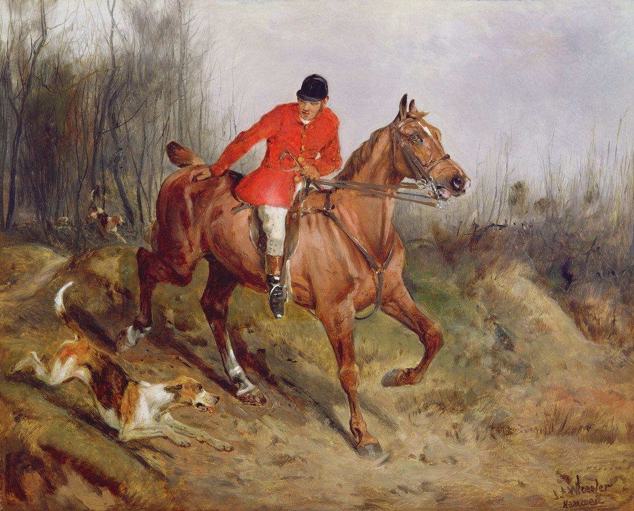 Scena polowania autorstwa John Alfred Wheeler