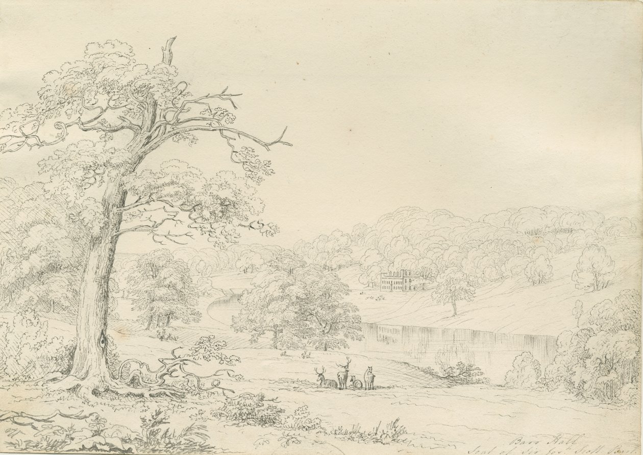 [Świetny] Barr Hall: rysunek długopisem, nd [1799-1854] autorstwa John Allport