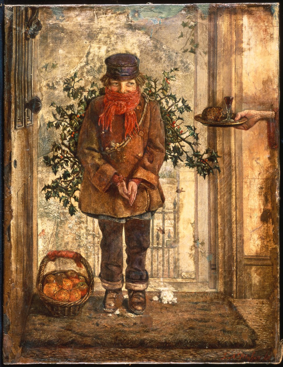 Boże Narodzenie (olej na płótnie) autorstwa John Anster Fitzgerald