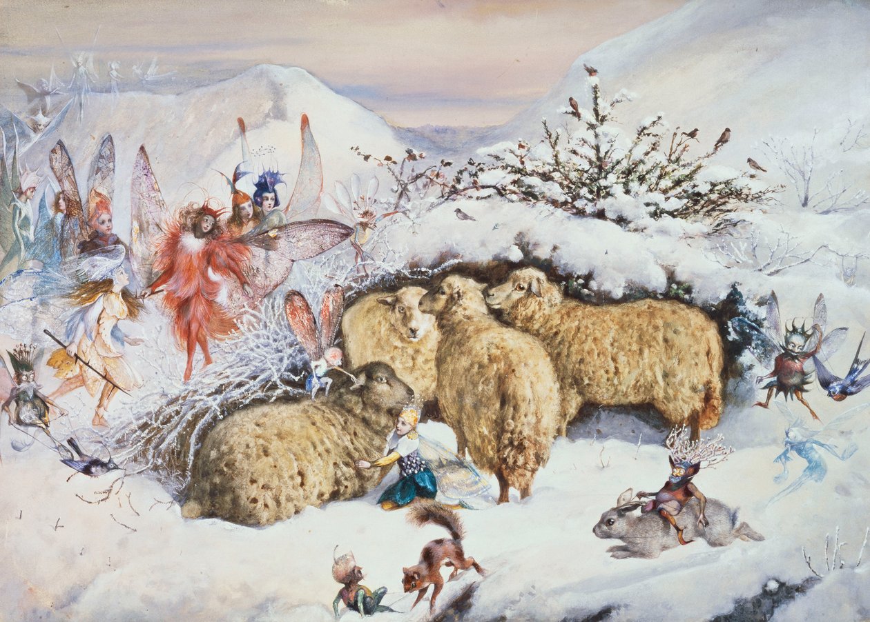 Wróżki w śniegu autorstwa John Anster Fitzgerald