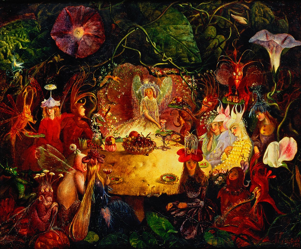 Bankiet Wróżek, 1859 autorstwa John Anster Fitzgerald
