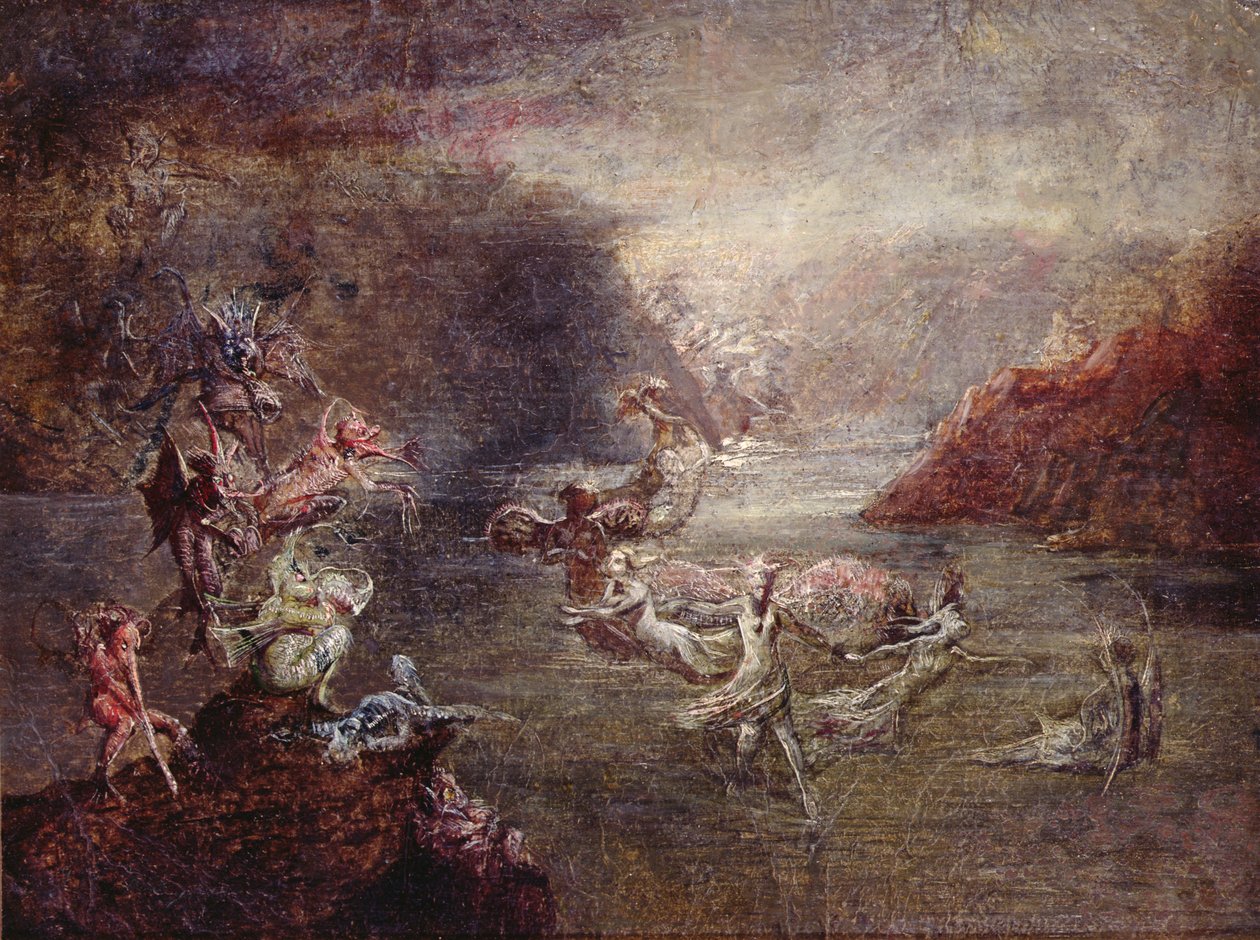 The Fairy Lake (olej na pokładzie) autorstwa John Anster Fitzgerald