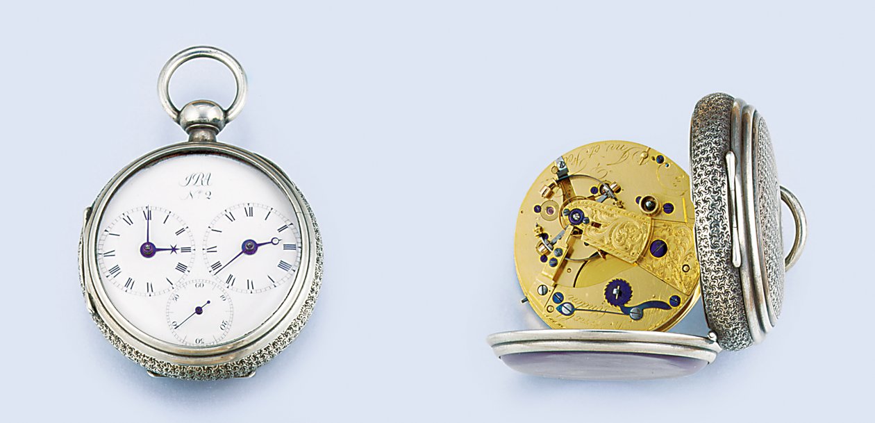 Średni i syderyczny chronometr kieszonkowy George III z balansem Z, nr 2 (metal i emalia) autorstwa John Arnold