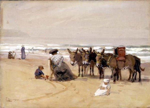 Spokojne popołudnie (akwarela) autorstwa John Atkinson