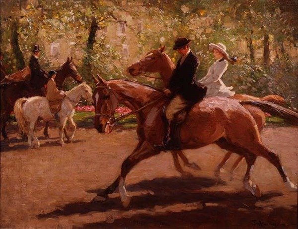 Jeźdźcy w Rotten Row autorstwa John Atkinson