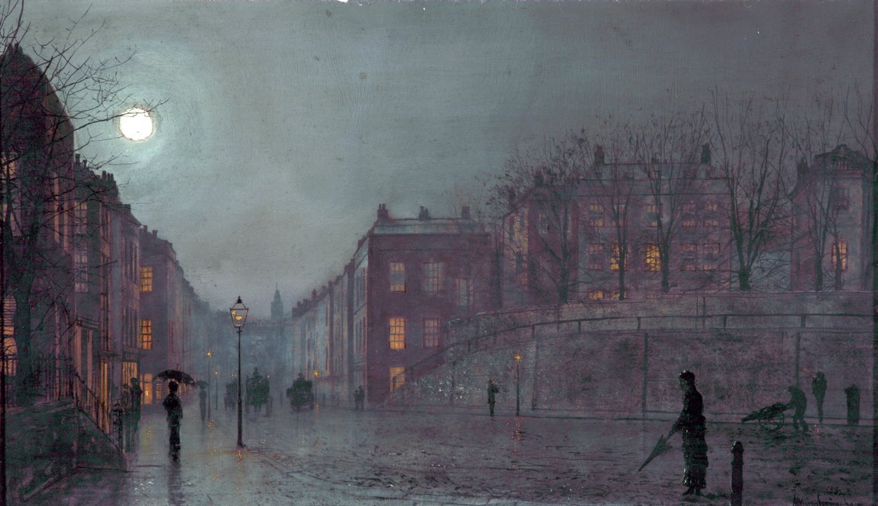 Widok na Hampstead, Londyn, 1882 r. autorstwa John Atkinson Grimshaw