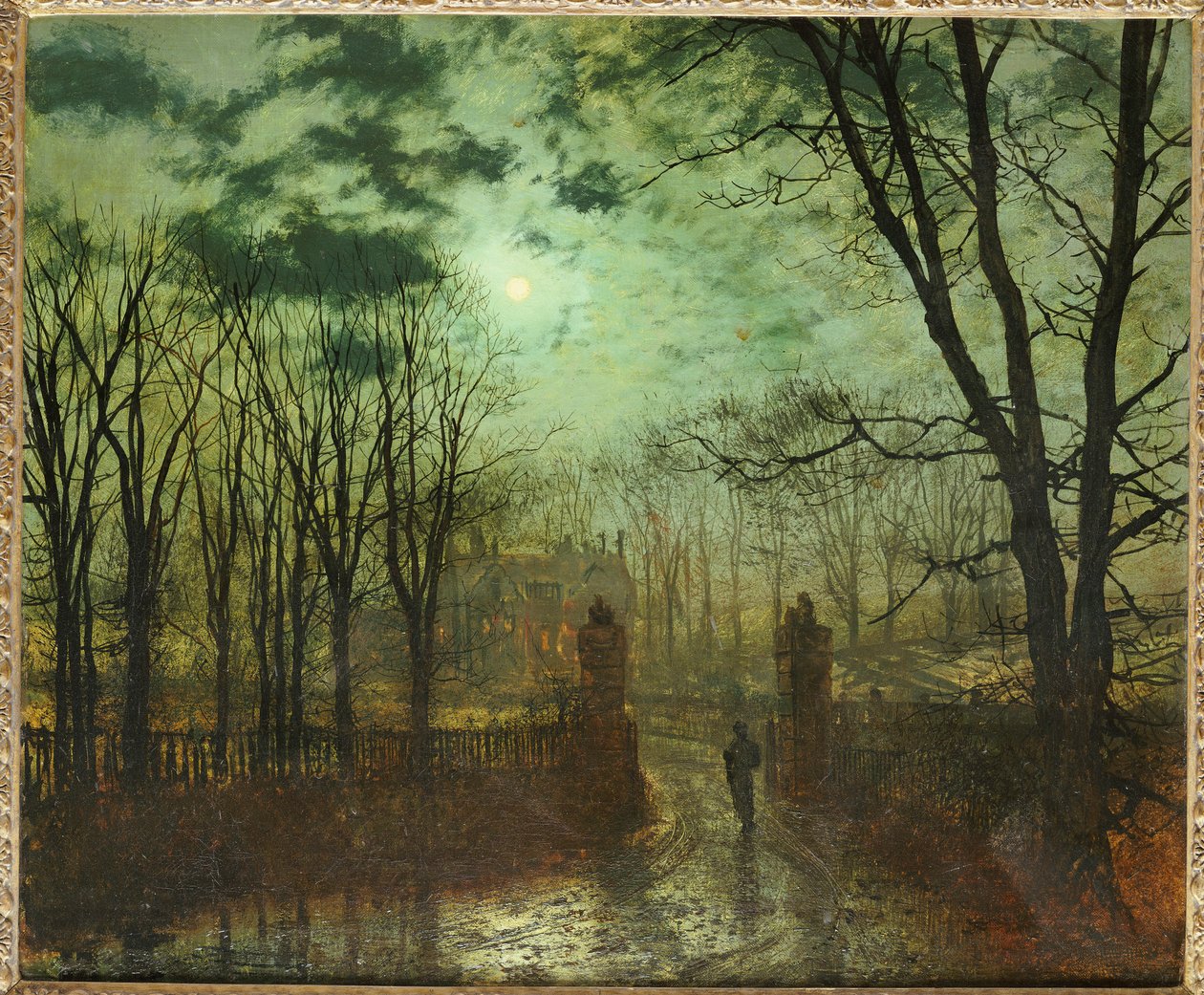 Przy Bramie Parkowej autorstwa John Atkinson Grimshaw