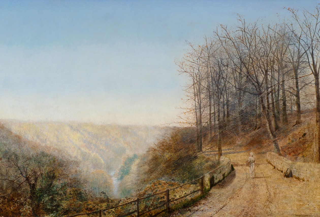 Wczesna jesień na Esk (olej na płótnie) autorstwa John Atkinson Grimshaw