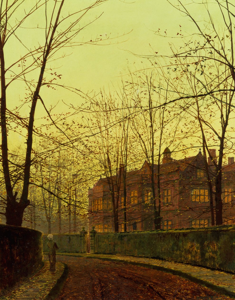 Złota Jesień (olej na płótnie) autorstwa John Atkinson Grimshaw