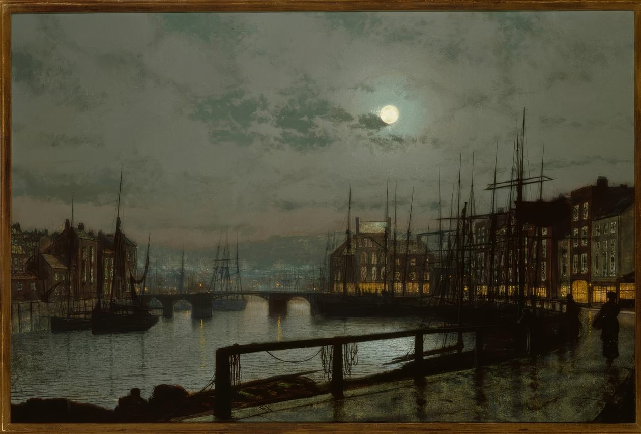 J.A.Grimshaw, Whitby / Gemälde, 1883 autorstwa John Atkinson Grimshaw