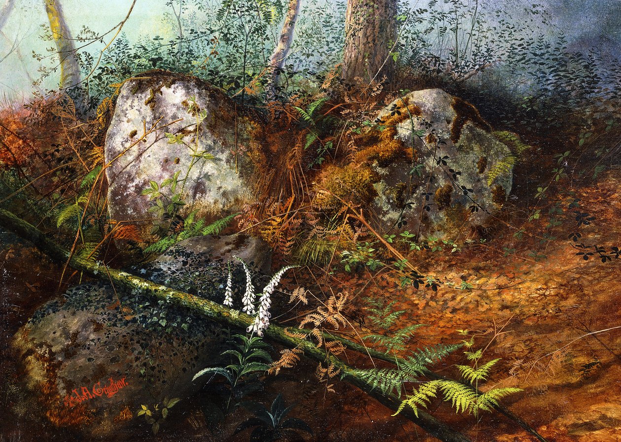 Newlay Wood, 1861 autorstwa John Atkinson Grimshaw