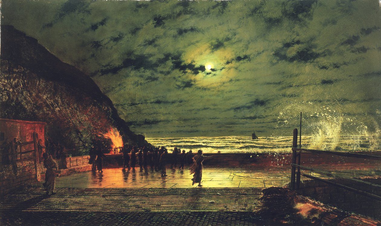 Rozbłysk Portowy, 1879 autorstwa John Atkinson Grimshaw