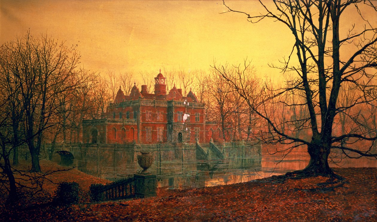 Nawiedzony dom autorstwa John Atkinson Grimshaw