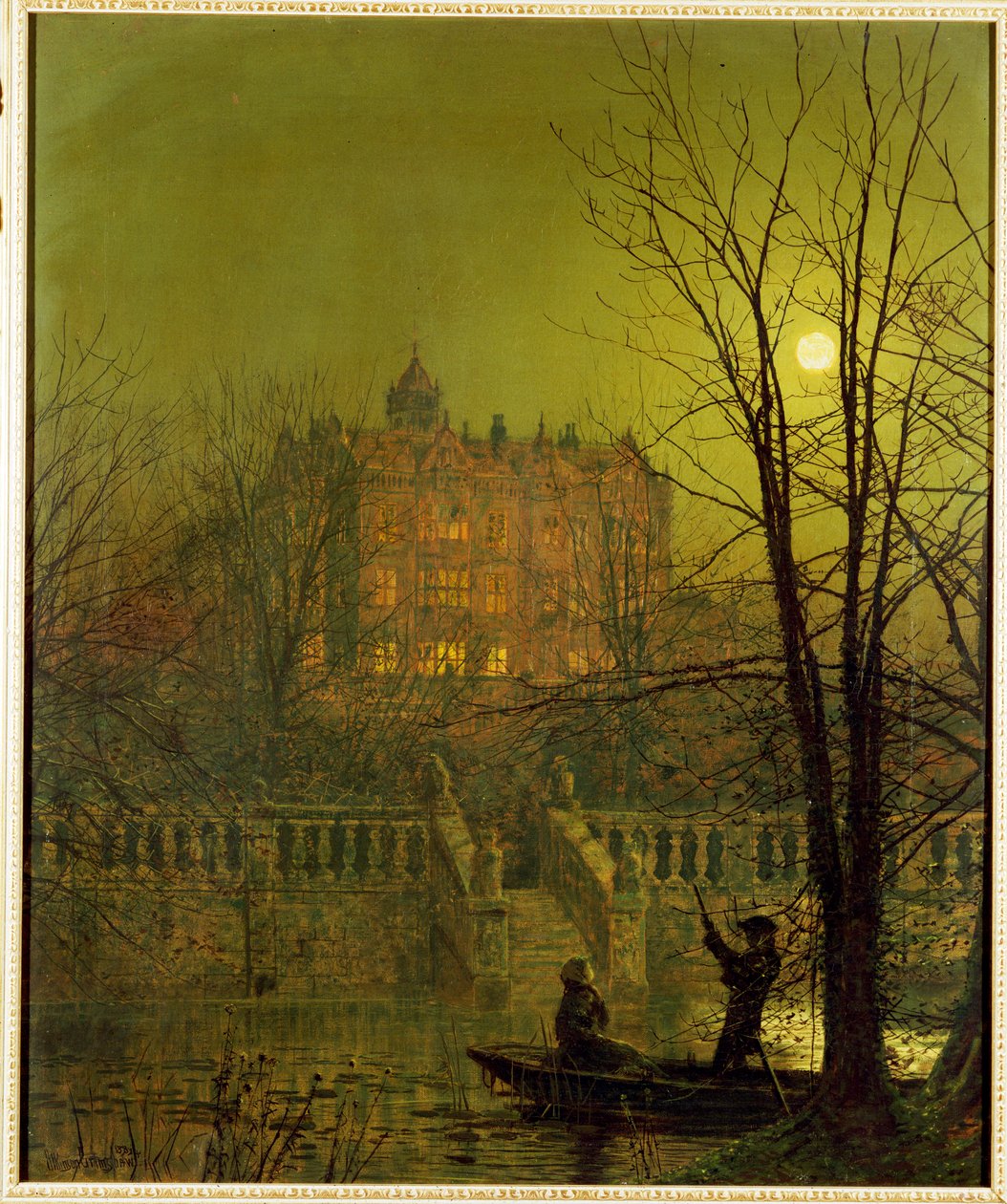 Pod promieniami księżyca, 1882 autorstwa John Atkinson Grimshaw