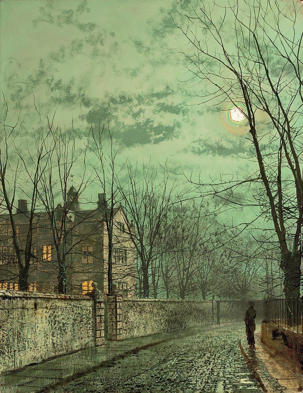 Pod promieniami księżyca, 1887 autorstwa John Atkinson Grimshaw