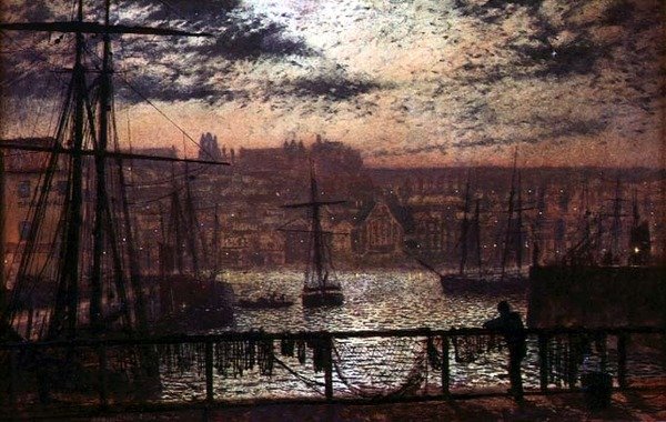 Port Whitby od Station Quay autorstwa John Atkinson Grimshaw