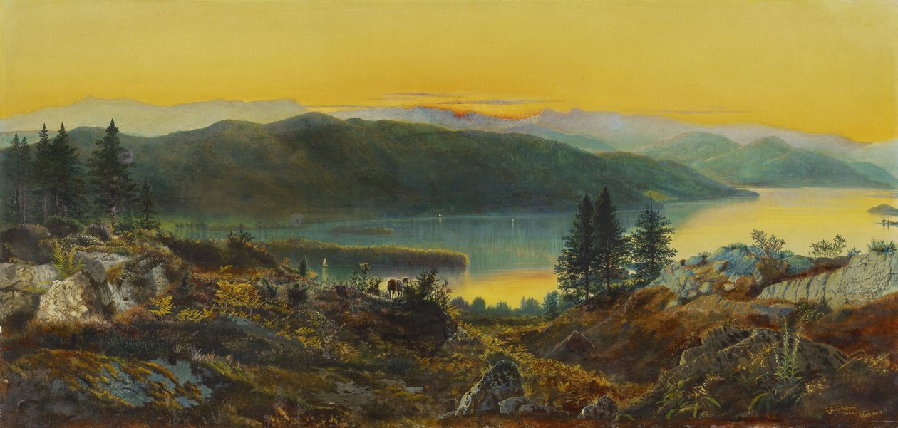 Windermere, 1863 autorstwa John Atkinson Grimshaw
