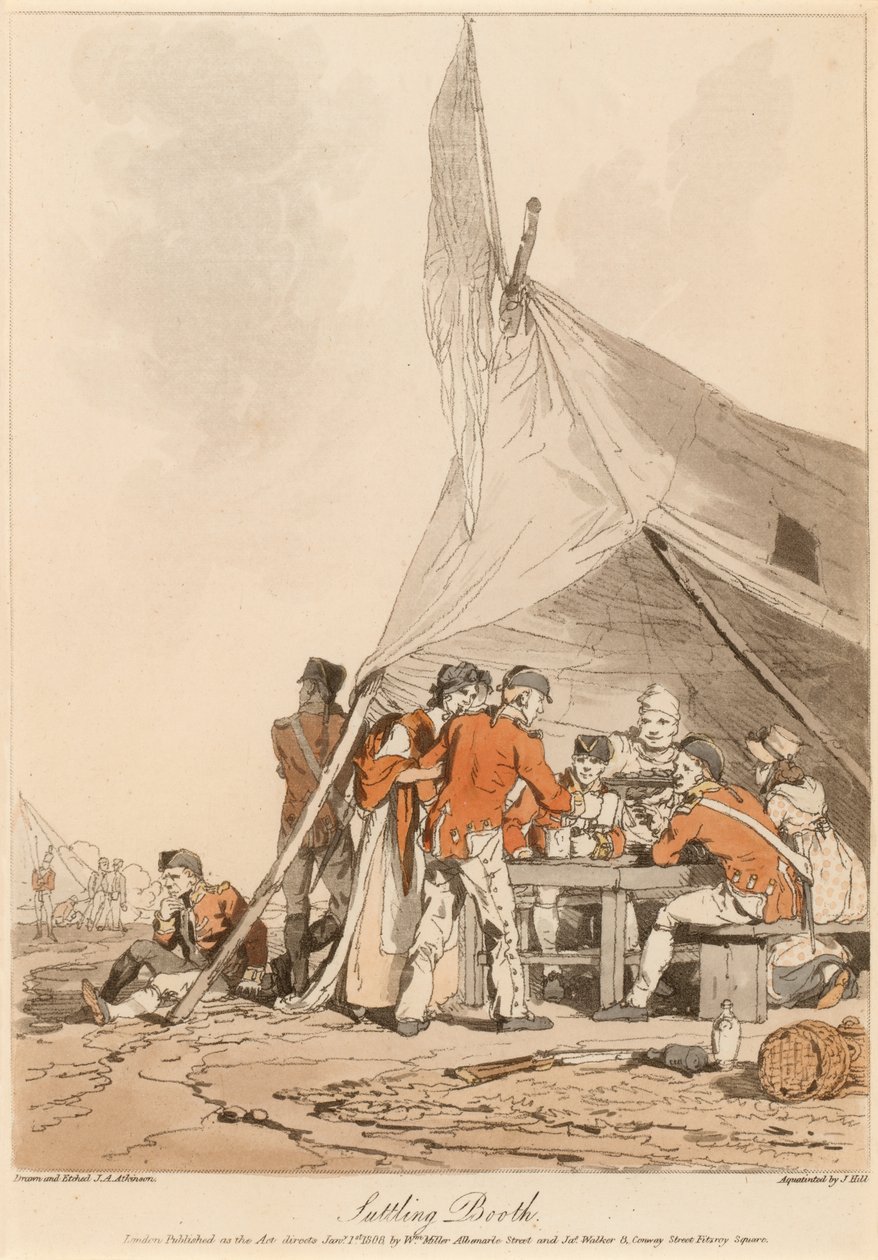 Suttling Booth, 1808 ok autorstwa John Augustus Atkinson