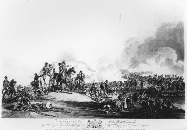 Bitwa pod Salamanką, 22 lipca 1812 r., rycina G. Lewis, 1813 autorstwa John Augustus after Atkinson