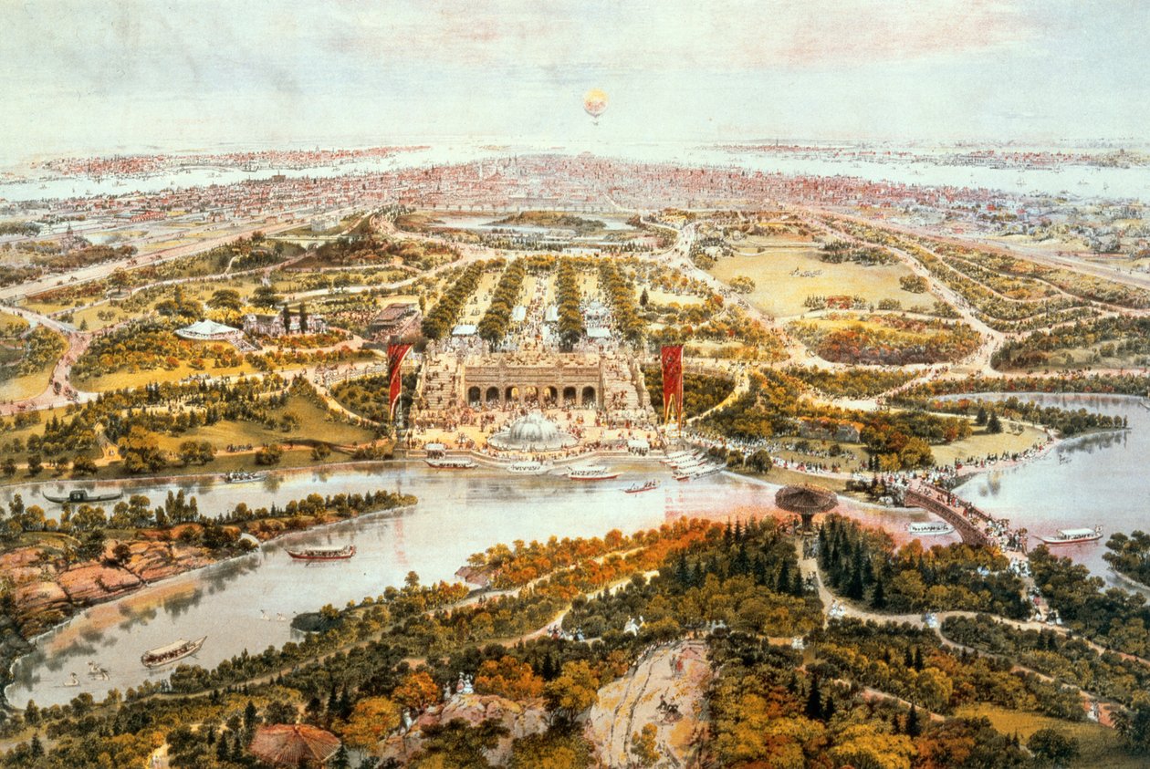 Central Park, lato, patrząc na południe, 1865 autorstwa John Bachmann