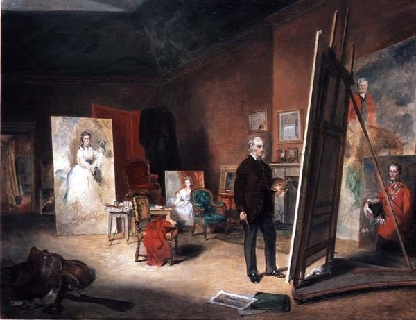 Portret Sir Francisa Granta w sztalugach autorstwa John Ballantyne