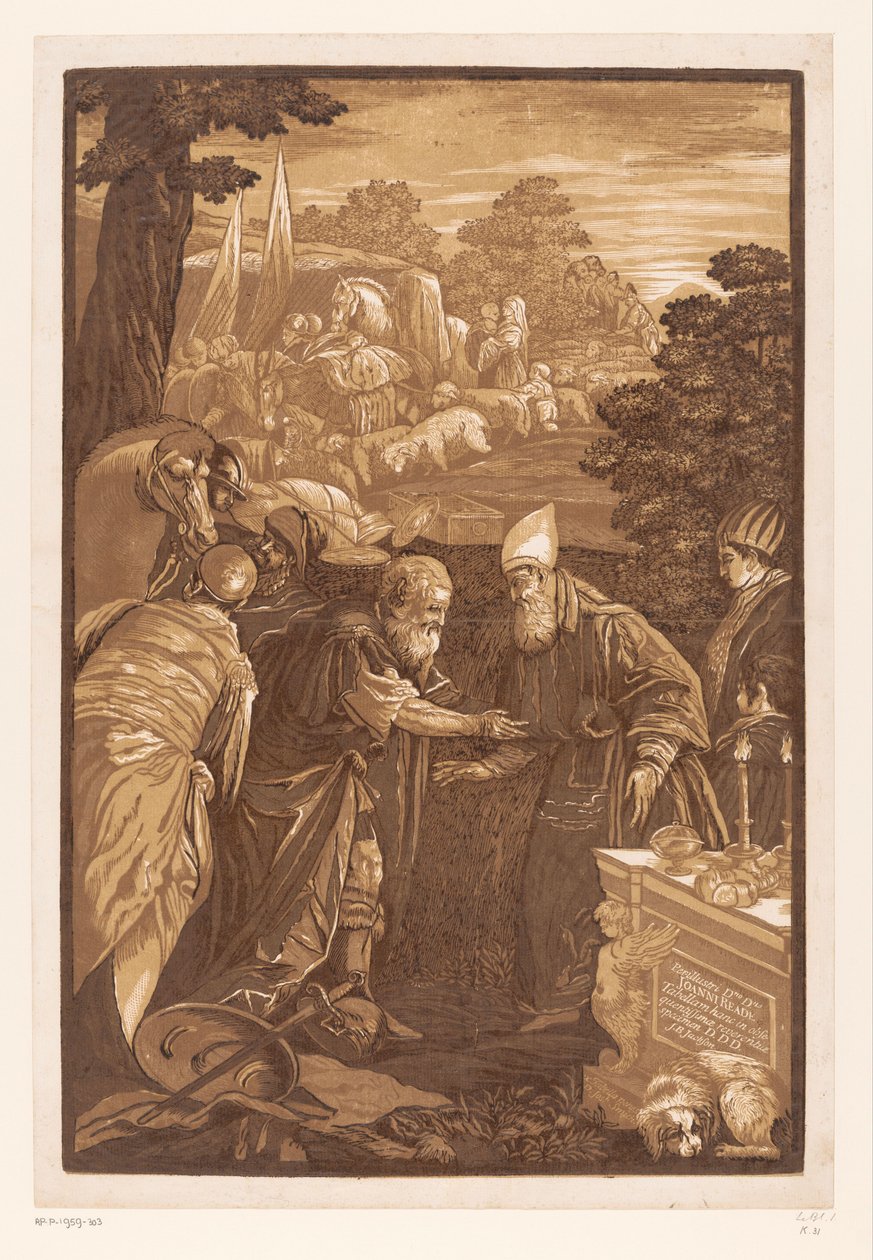 Abraham i Melchizedek Dzieła sztuki mistrzów weneckich (tytuł serii) Selectora opery (tytuł serii) autorstwa John Baptist Jackson