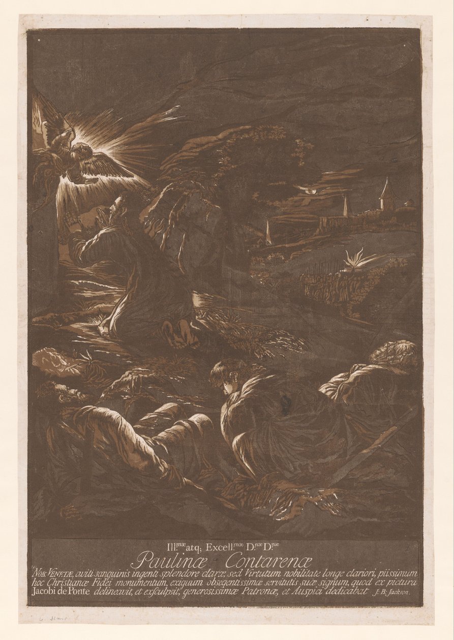 Chrystus w Ogrodzie Getsemani Dzieła sztuki mistrzów weneckich (tytuł serii) Opera selectiora (tytuł serii) autorstwa John Baptist Jackson
