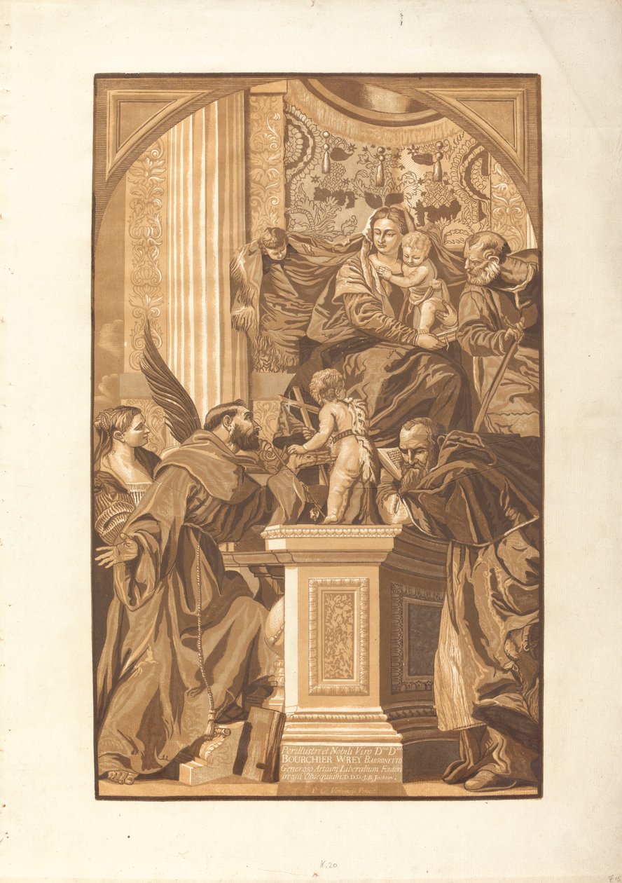 Świętej Rodziny i Czterech Świętych autorstwa John Baptist Jackson