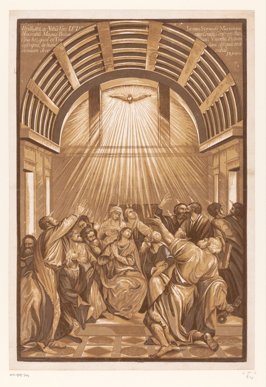 Wylanie Ducha Świętego Dzieła sztuki mistrzów weneckich (tytuł serii) Selectora opery (tytuł serii) autorstwa John Baptist Jackson