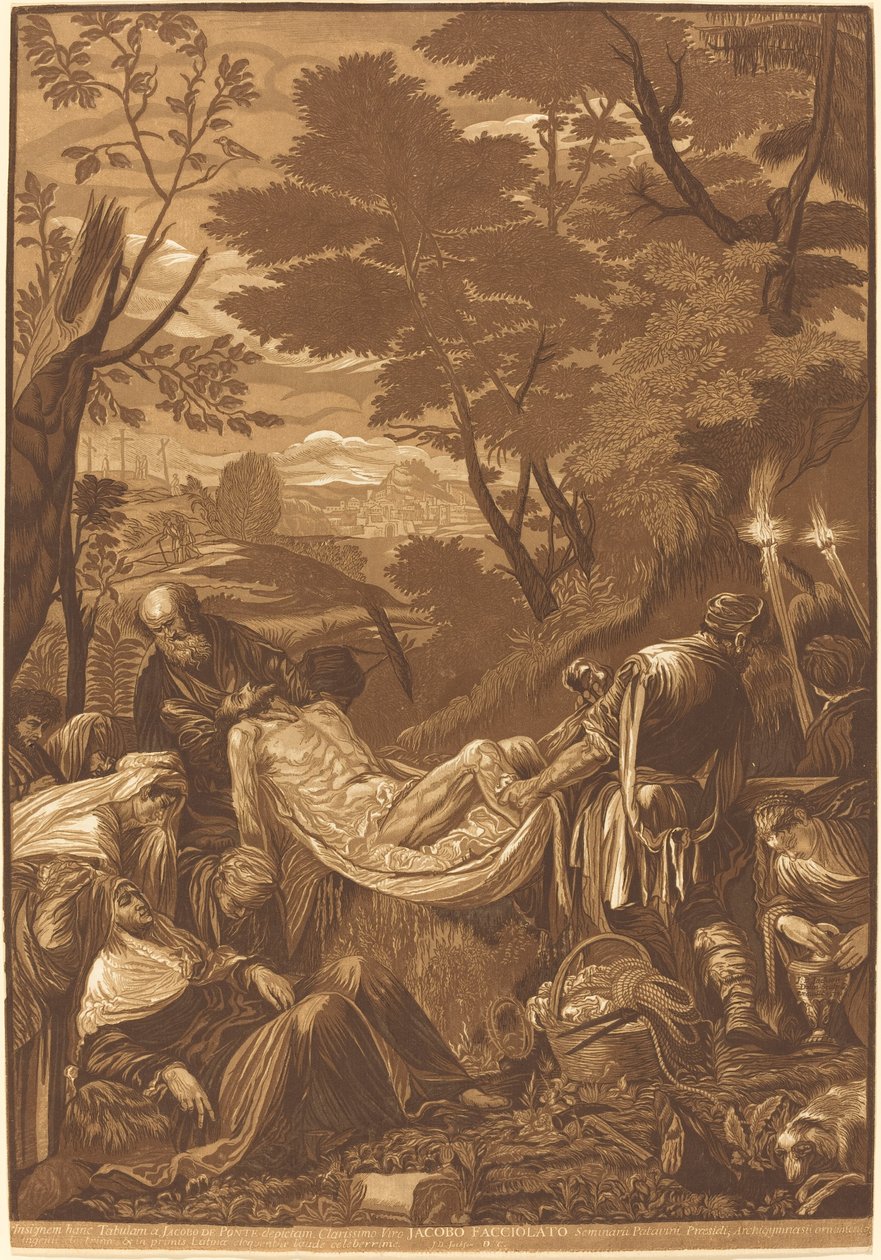 Złożenie do grobu autorstwa John Baptist Jackson after Jacopo Bassano